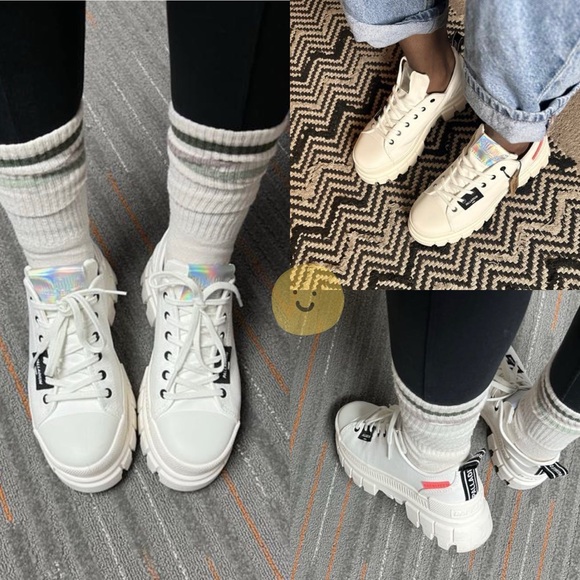 NEW Free People Revolt Lo Textile Sneakers In Star White US 10/EU 41 - Picture 12 of 12